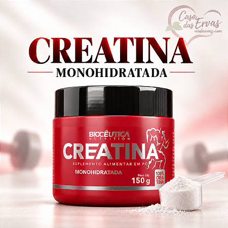 Creatina Monohidratada 150g Bioceutica – Suplemento em Pó para Força e Desempenho nos Treinos