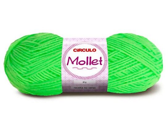 Lã Mollet Círculo Cor 781 Verde Neon 40 gramas