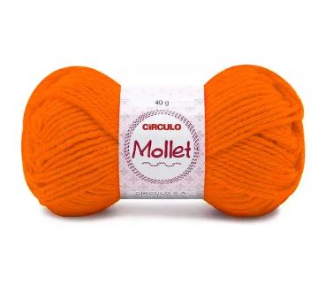 Lã Mollet Círculo Cor 4445 Tangerina 40 gramas