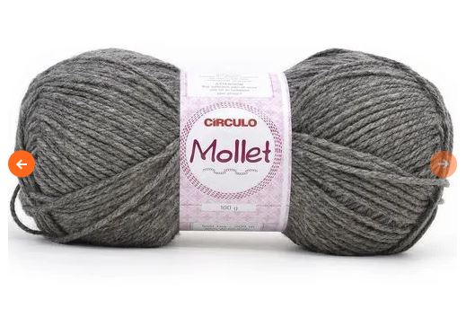 Lã Mollet Círculo Cor 7105 Águia 40 gramas