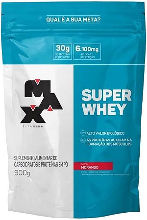 Super Whey Max Titanium 900g Morango