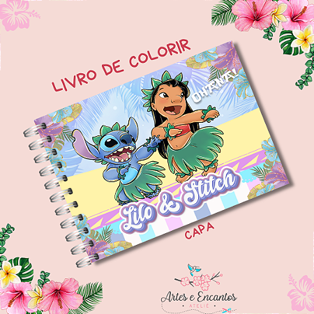 Caderno / Livro de Colorir Lilo & Stitch ( Opção01)