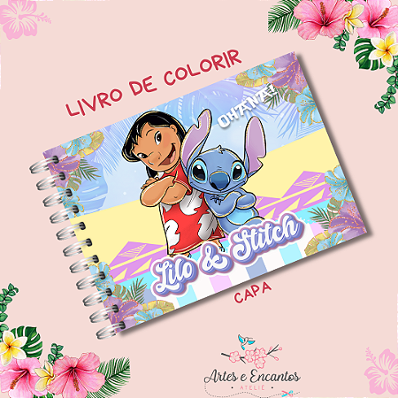 Caderno / Livro de Colorir Lilo & Stitch ( Opção02)
