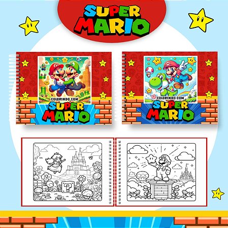 Caderno / Livro de Colorir Super Mario