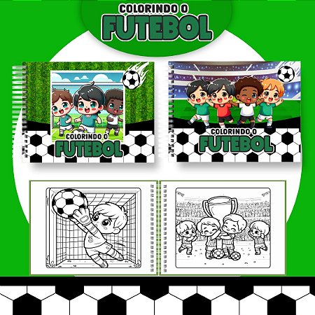 Caderno / Livro de Colorir Futebol