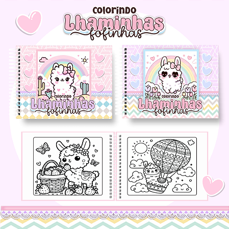 Caderno / Livro de Colorir Lhaminhas Fofinhas
