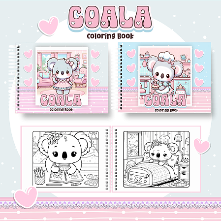 Caderno / Livro de Colorir Coala Kawai