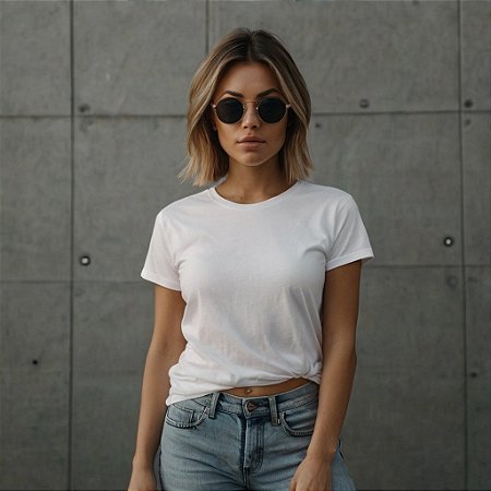 Camiseta Branca Feminina em Algodão Egípcio P – NEXTONE