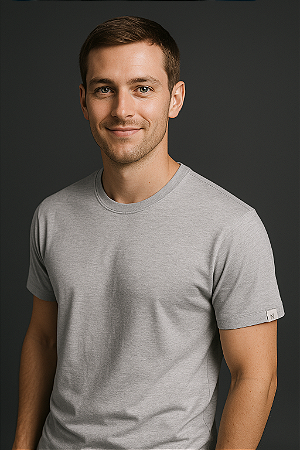 Camiseta masculina algodão egípcio Cinza - GG