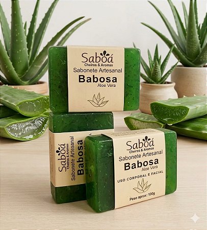 Sabonete de Babosa - Hidratar, refrescar, e aliviar irritações