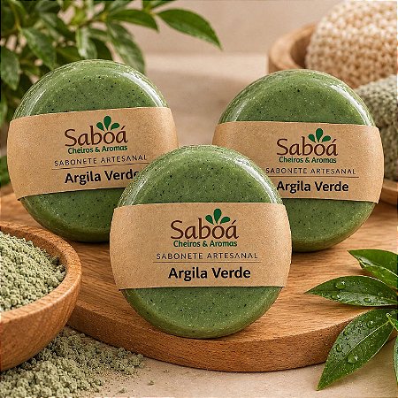 Sabonete Argila Verde (Anti acne)