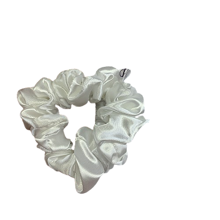 Scrunchies Branco Cetim