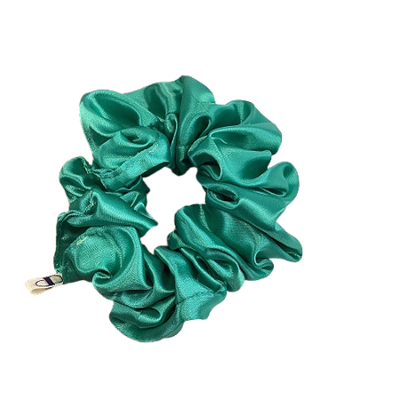 Scrunchies Verde Cetim