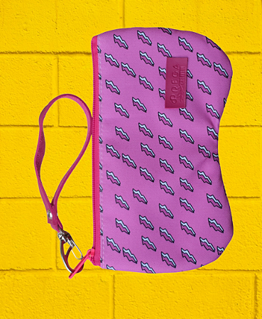 Porta Óculos Gatinho Rosa Raios