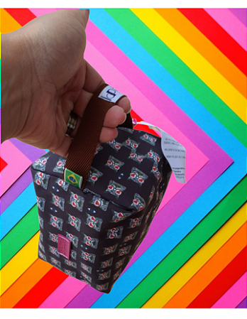 Necessaire Boîte Gatinho Rokeiro Preto - IMPERMEÁVEL