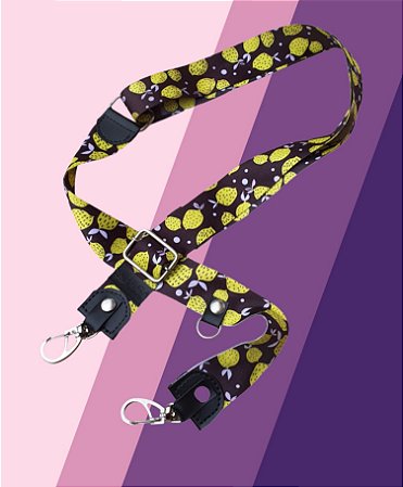 Alça para Bolsas Limões Fundo Preto
