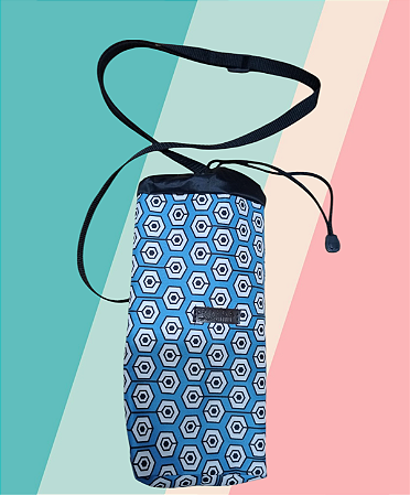 Bolsa Garrafinha de Água Colmeia Azul