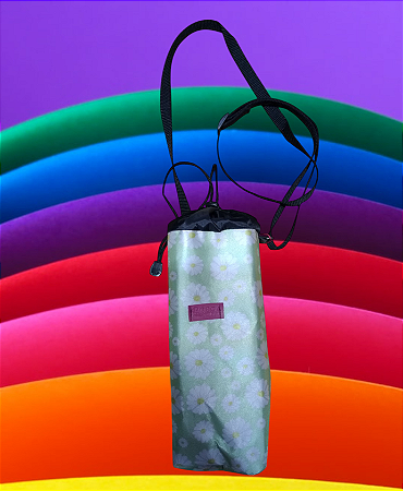 Bolsa Garrafinha de Água Floral Verde