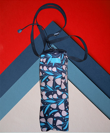 Bolsa Garrafinha de Água Floral Salmão