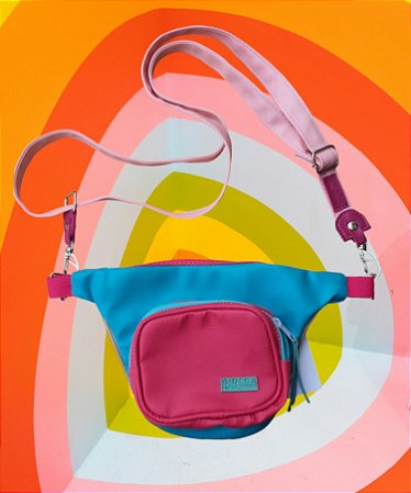 Pochete Samanta Rosa e Verde