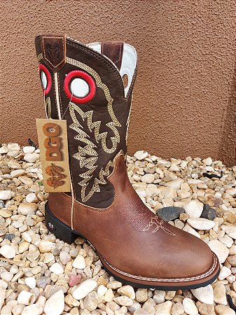 BOTA RED DOG / CAFÉ SOLADO GEL PRETO DURANGO