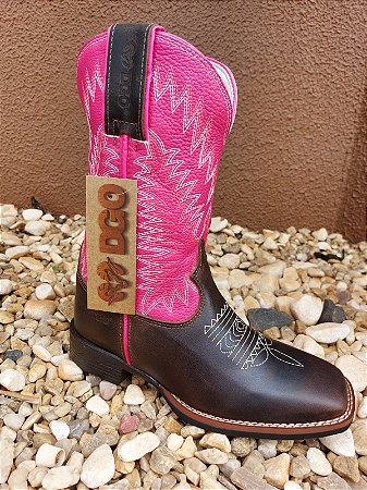 BOTA MED DOG / PINK SOLADO GEL MARROM DURANGO