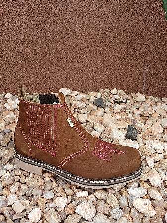 BOTINA FEMININA NOBUCK TERRA / ROSA F1000