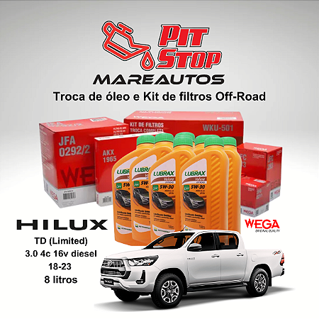 Troca de Óleo 5W 30 e Filtros para Hilux TD em Peruíbe
