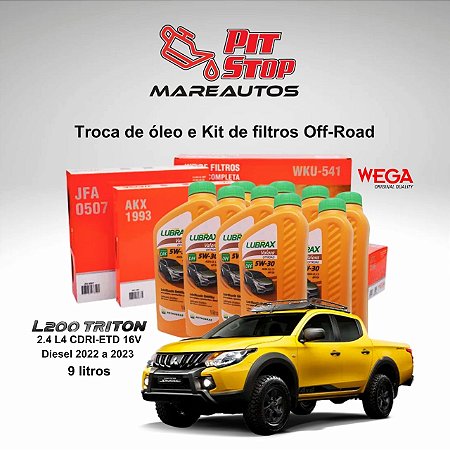 Troca de Óleo 5W 30 e Filtros para L200 Triton L4 CDRI-TDE 16V Diesel em Peruíbe