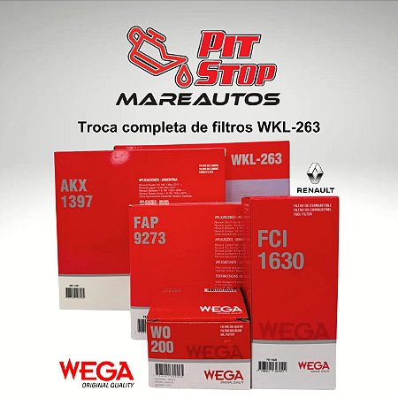 Kit de filtros WKL-263 Wega para Troca completa Renault