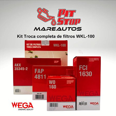 Kit de filtros WKL-100 Wega para Troca completa Peugeot e Citroên