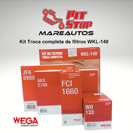 Kit de filtros WKL-140 Wega para Troca completa Fiat Toro e Jeep