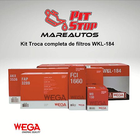 Kit de filtros WKL-184 Wega para Troca completa GM Celta e Prisma