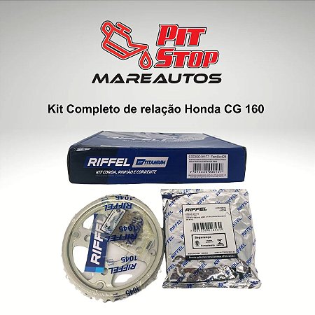 Kit de relação para Honda CG160 Titanium 91177 Riffel