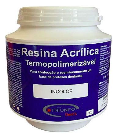 Resina Acrílica Termopolimerizável 1Kg - Triunfo