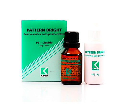 Resina Acrílica Autopolimerizável Pattern Bright Kit 25g + 20ml - Kota