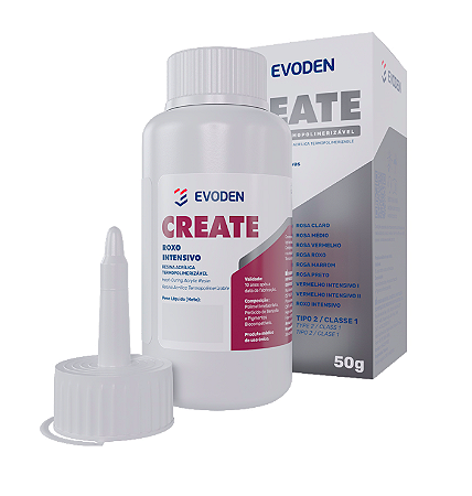 Resina Acrílica Termopolimerizável Create 50g - Evoden
