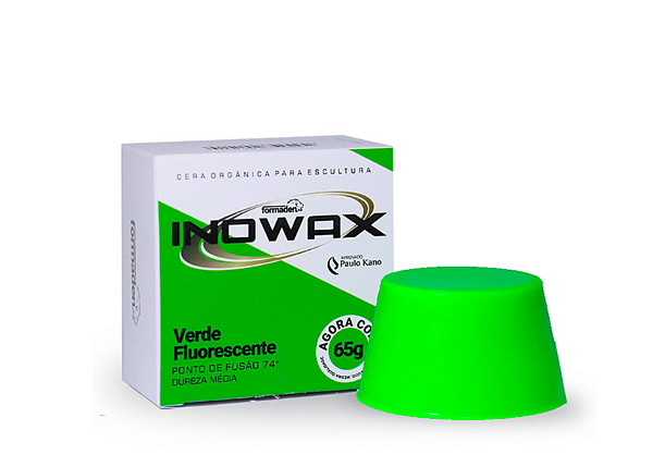 Cera Orgânica para Escultura Inowax Verde Fluorescente 65g Formaden