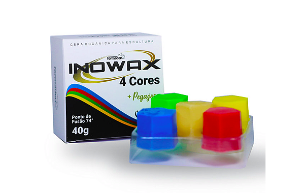 Cera Orgânica para Escultura Inowax 4 Cores + Pegajosa 40g Formaden