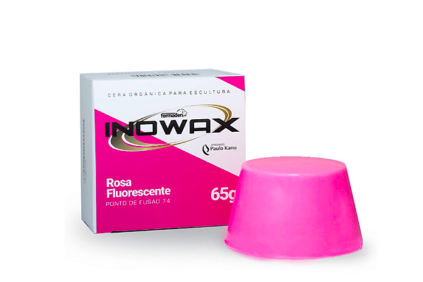 Cera Orgânica para Escultura Inowax Rosa Fluorescente 65g Formaden
