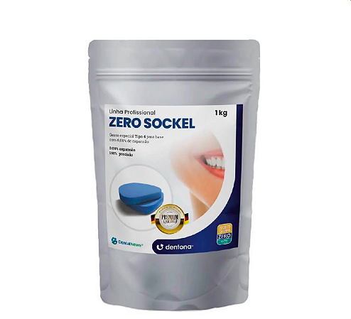Gesso Especial Azul Zero Sockel Tipo IV 1Kg - Dentona