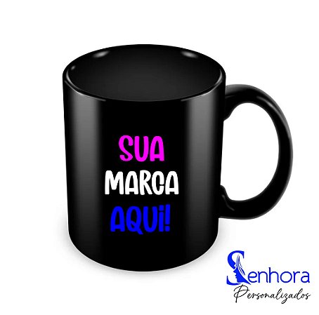 Caneca Preta Personalizada
