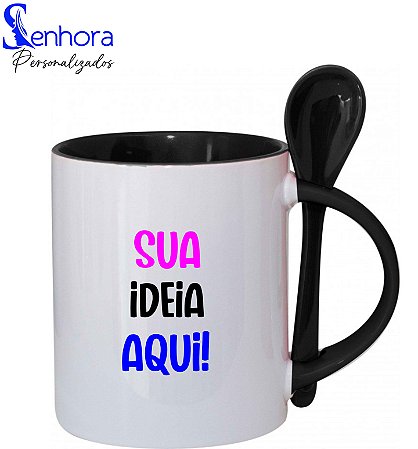 Caneca Com Colher Personalizada