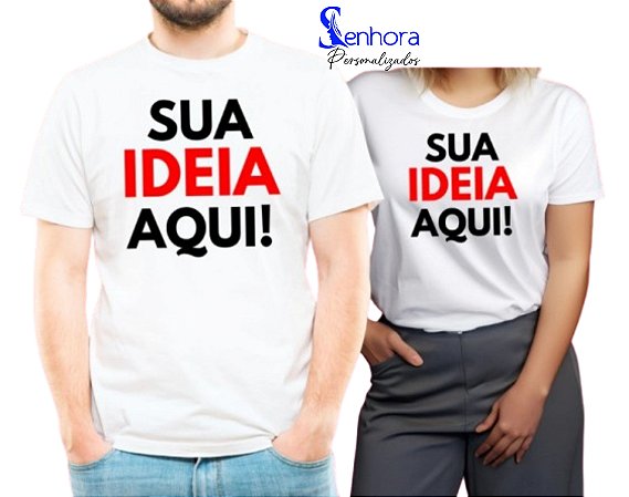 Camiseta Branca 100% Poliester Unisex