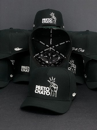 Boné Preto Chato Verde