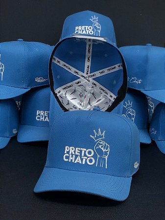 Boné Preto Chato Azul Bebê