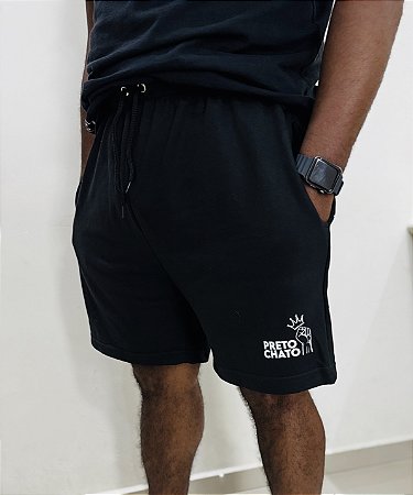 Shorts Moletinho Preto Chato