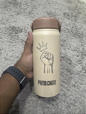 Garrafa Térmica Preto Chato 800ml