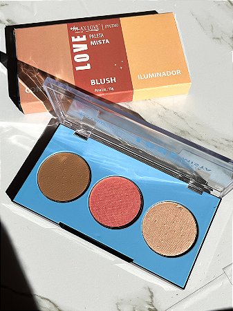 Paleta Mista Contorno Blush e Iluminador Cor 2 - Max Love