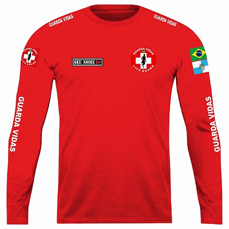 CAMISETA MANGA LONGA GUARDA VIDAS SALVA VIDAS